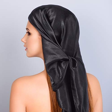 SATINIOR 35 Inch Silk Head Scarves - Stylish 2 Pcs for Women