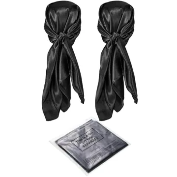 SATINIOR 35 Inch Silk Head Scarves - Stylish 2 Pcs for Women
