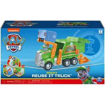 PAW Patrol Rocky’s Reuse It Deluxe Truck with Collectible Toy Figure and 3 Tools, Fun Educational ...