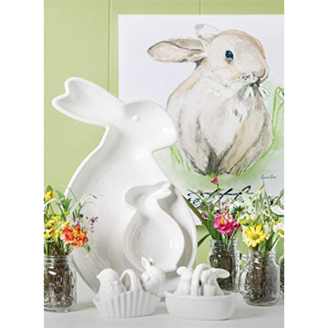 Cute Sullivans Chip & Dip Rabbit Ceramic Plate for Entertaining