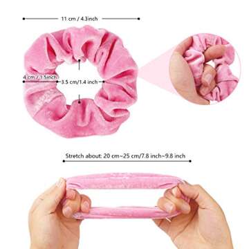 40 Pcs Hair Scrunchies Velvet Elastic Hair Bands Scrunchy Hair Ties Ropes Scrunchie for Women or Girls Hair Accessories - 40 Assorted Colors