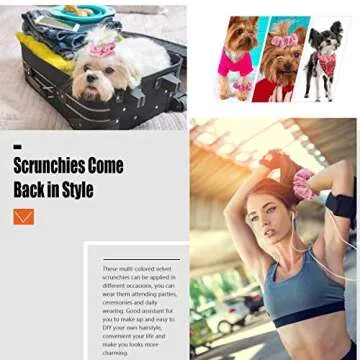 40 Velvet Scrunchies - Assorted Colors for Hair Accessories