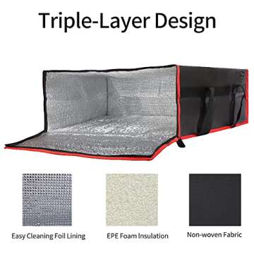 Bodaon Insulated Pizza Delivery Bag for Hot Pizza