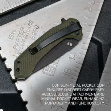 704 Gear Strider Folding Knife | D2 Steel EDC Tool
