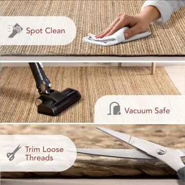 nuLOOM 9x12 Rigo Jute Hand Woven Area Rug, Natural, Solid Farmhouse Design, Natural Fiber, For Bedroom, Living Room, Dining Room, Hallway, Office, Kitchen, Entryway