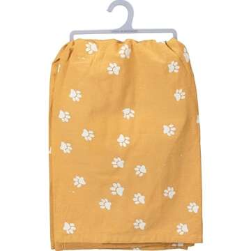 Primitives by Kathy Cotton Dish Towel Set - Cat Design, Kitchen/Bathroom Decor, Tea Towels, 28"x28"