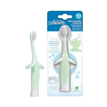 Dr. Brown's Baby Training Toothbrush - Gentle & Fun 0-3 Years