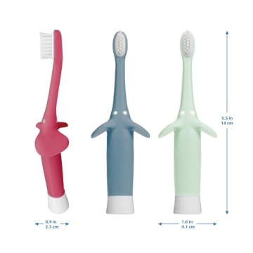 Dr. Brown's Baby Training Toothbrush - Gentle & Fun 0-3 Years