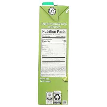 Pacific Foods Low Sodium Vegetable Broth 32 oz - Organic Flavor