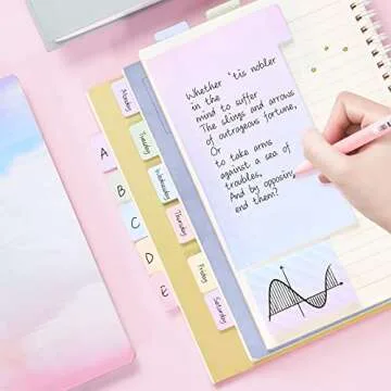 Hommie Sticky Notes Set - 410 Pack Color Pads with Dividers and Index