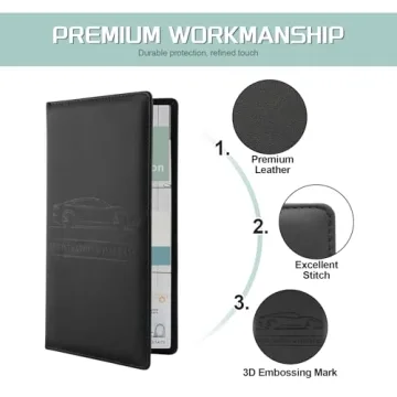 JUSTTOP Car Registration and Insurance Holder with Magnetic Closure