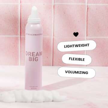 Beachwaver Dream Big Volumizing Mousse - Lightweight and Flexible Hair Mousse for Volume and Hold - ...