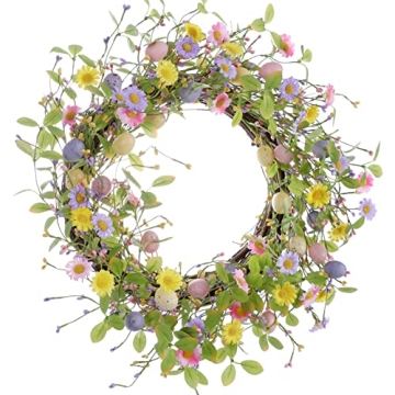 LLZLL Easter Wreath - Colorful Spring Home Decor 20 Inch