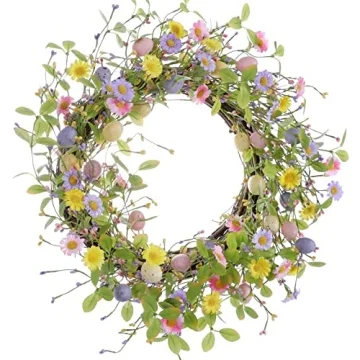 LLZLL Easter Wreath - Colorful Spring Home Decor 20 Inch