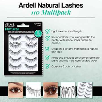 Ardell Natural False Eyelashes 110 - Stunning Eye Makeup
