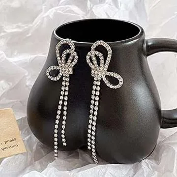 Trendy Silver Bow Earrings for Women - Elegant Accessories