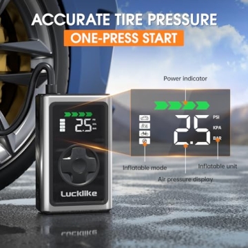 Lucklike Portable Air Compressor 150PSI Tire Inflator
