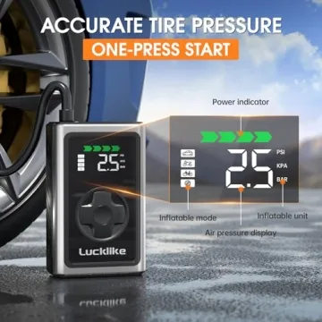 Lucklike Portable Air Compressor 150PSI Tire Inflator