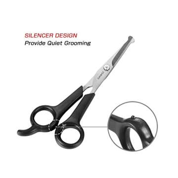 Chibuy Professional Pet Grooming Scissors with Round Tip Stainless Steel Dog Eye Cutter for Dogs and...