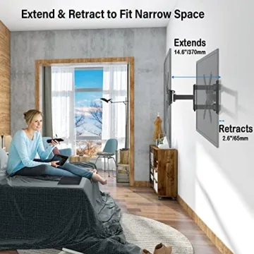 MOUNTUP Full Motion TV Wall Mount Swivel Tilt 26-50 Inch