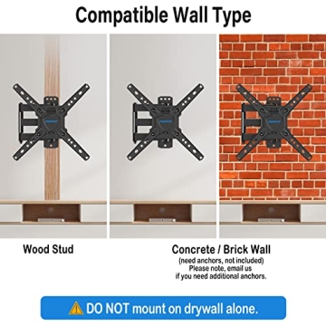 MOUNTUP Full Motion TV Wall Mount Swivel Tilt 26-50 Inch