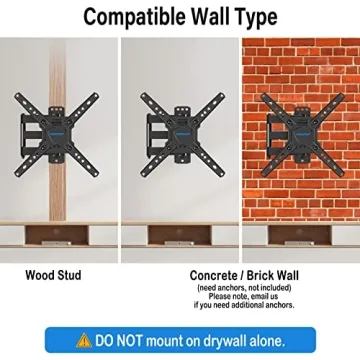 MOUNTUP Full Motion TV Wall Mount Swivel Tilt 26-50 Inch