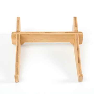 MTWhirldy Bamboo Laptop Stand | Ergonomic Design and Portable