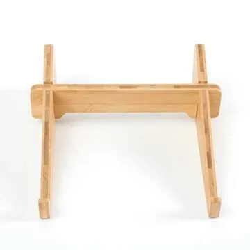 MTWhirldy Bamboo Laptop Stand | Ergonomic Design and Portable