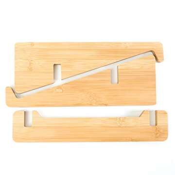 MTWhirldy Bamboo Laptop Stand | Ergonomic Design and Portable