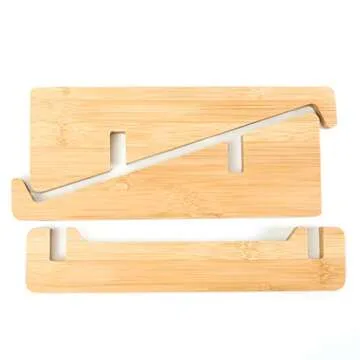 MTWhirldy Bamboo Laptop Stand | Ergonomic Design and Portable