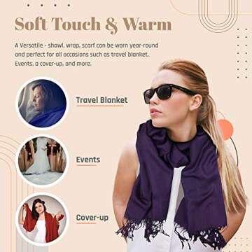 Plum Feathers Premium Fashion Scarf for Elegant Women
