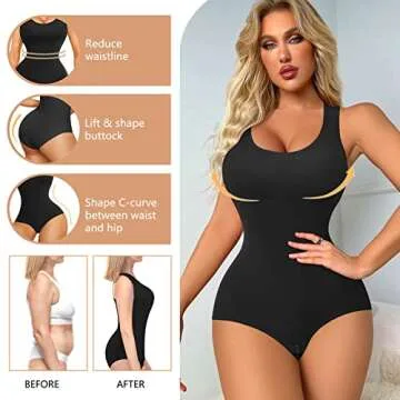 Irisnaya Bodysuit for Women Tummy Control Full Body Shaper