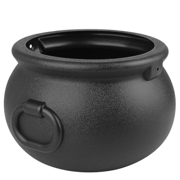 Black Plastic Witch Cauldron Candy Holders