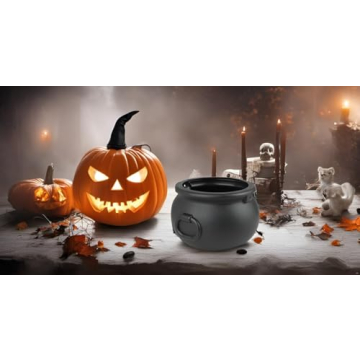 Black Plastic Witch Cauldron Candy Holders