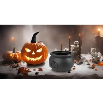Black Plastic Witch Cauldron Candy Holders