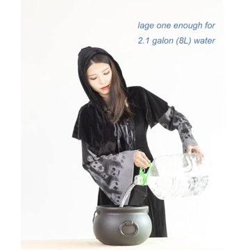 Black Plastic Witch Cauldron Candy Holders