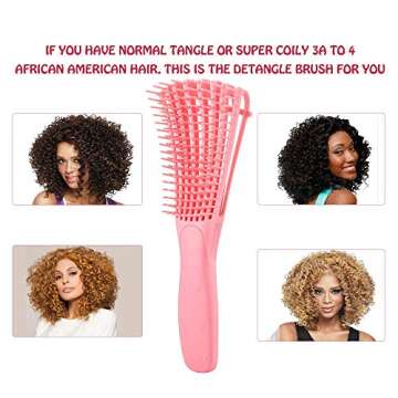 Detangling Brush for Curly Hair - Pain-Free Detangling