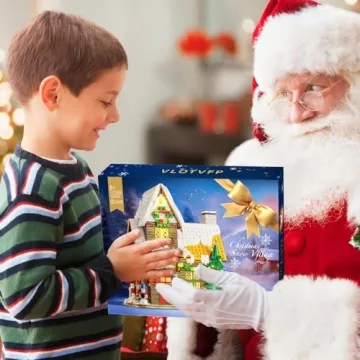 Christmas Winter Snow House Building Set with LED Lights