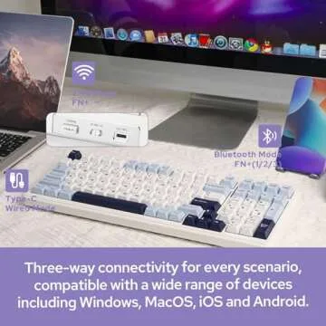 EPOMAKER x Aula F99 Wireless Mechanical Keyboard+35PCS Nude Rosa Keyboard Switches