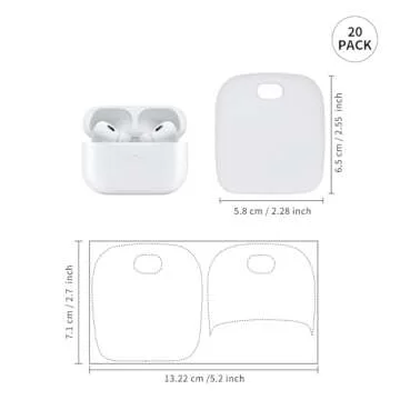 PYD Life 20 Pack Sublimation Scrapers Small White Blanks for Customized Crafting