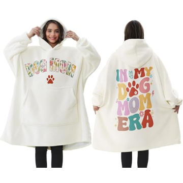 Dog Mom Gifts for Women, Christmas Gift for Dog Lover Dog Gifts for Dog Mom Wearable Blanket Hoodie ...