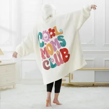 Dog Mom Gifts for Women, Christmas Gift for Dog Lover Dog Gifts for Dog Mom Wearable Blanket Hoodie Birthday Gifts for New Puppy Dog Owners Best Dog Mom Gift Oversized Sherpa Fleece Blanket Sweatshirt