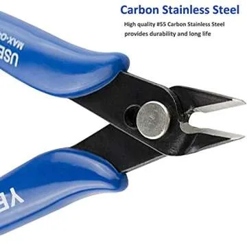 YEGEOOE Small Wire Cutters, 10PACK Precision Diagonal Cutting Pliers Side Cutter, Nippers, Micro Flu...