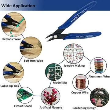 YEGEOOE Small Wire Cutters, 10PACK Precision Pliers