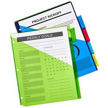 Avery Multicolored Plastic Binder Dividers with Pockets