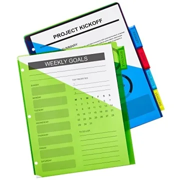 Avery Multicolored Plastic Binder Dividers with Pockets