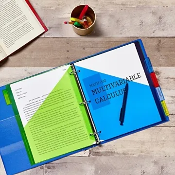 Avery Multicolored Plastic Binder Dividers with Pockets
