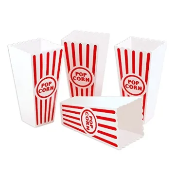 Retro Popcorn Boxes for Fun Movie Nights - 8 Pack