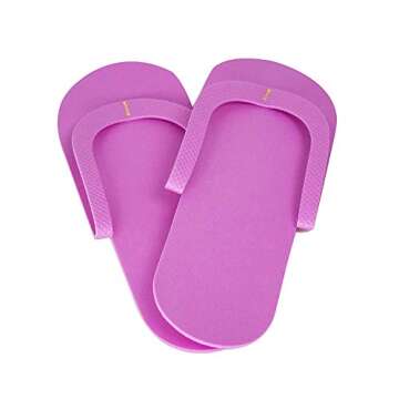 JOVANA Colorful Disposable Foam Pedicure Slippers 96 Pairs