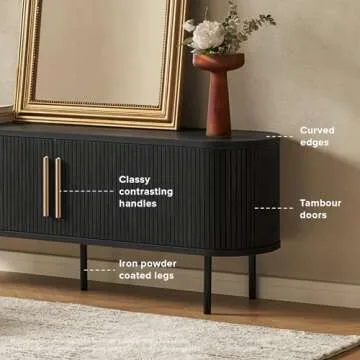 mopio Quin Tambour TV Stand for Mid-Century Modern Homes